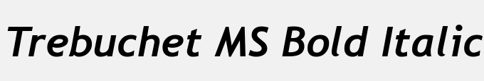 Trebuchet MS Bold Italic